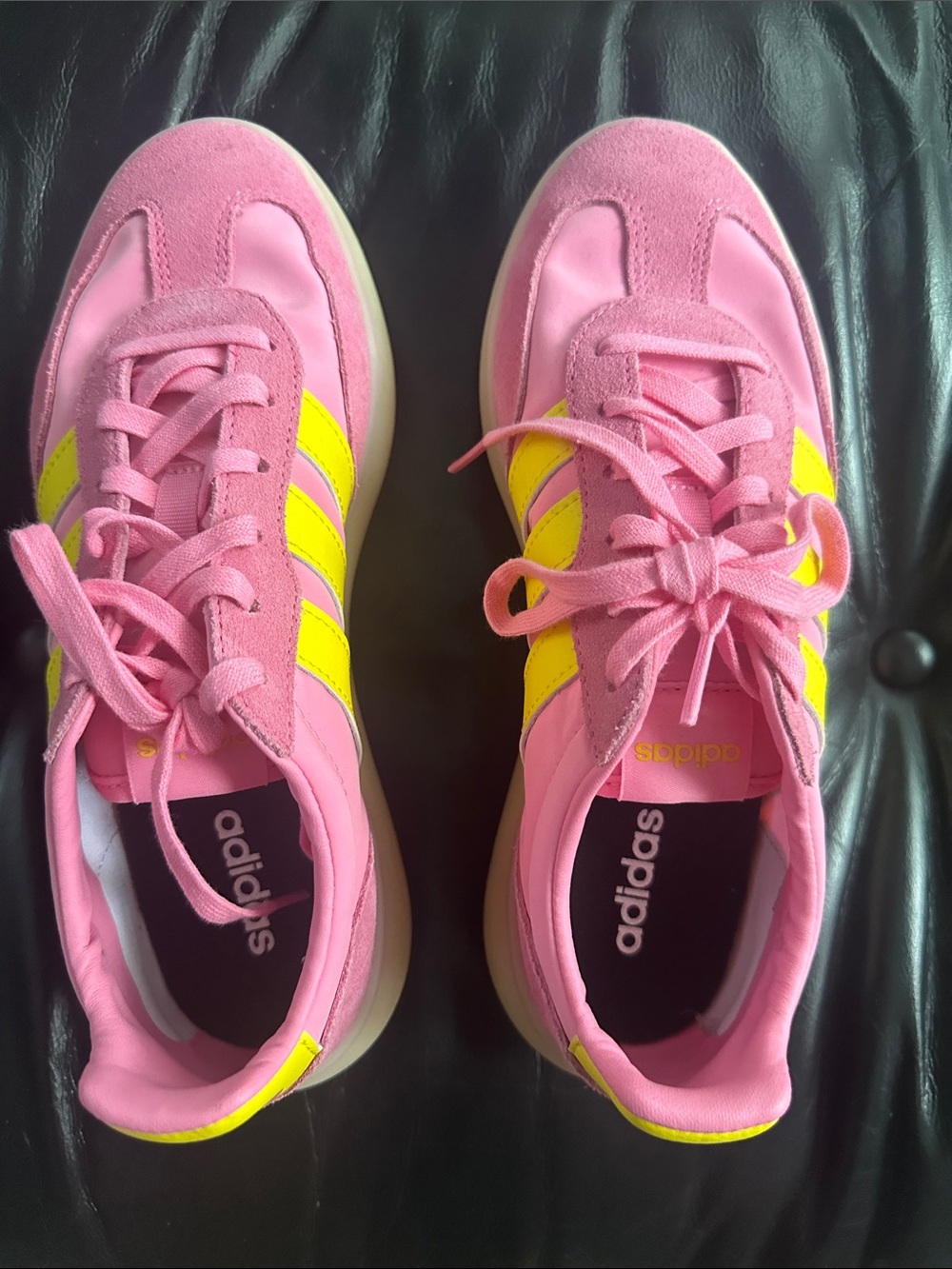 adidas Pink and Yellow Women's Sneakers-7